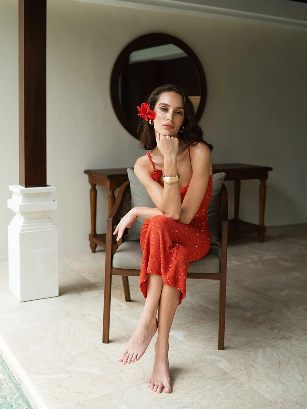 KNIT LONG DRESS SIENNA